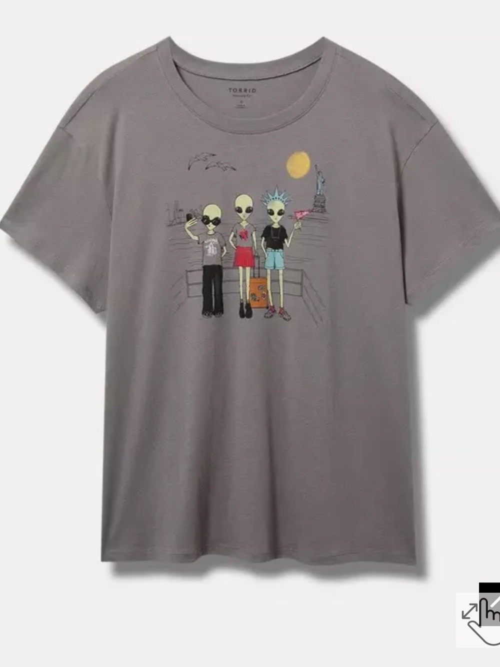 torrid Gray Alien Trio Graphic Tee